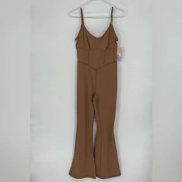 JoyLab Flare Jumpsuit Latte